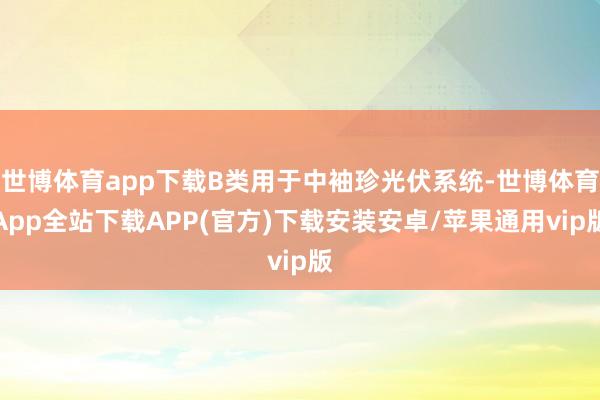 世博体育app下载B类用于中袖珍光伏系统-世博体育App全站下载APP(官方)下载安装安卓/苹果通用vip版