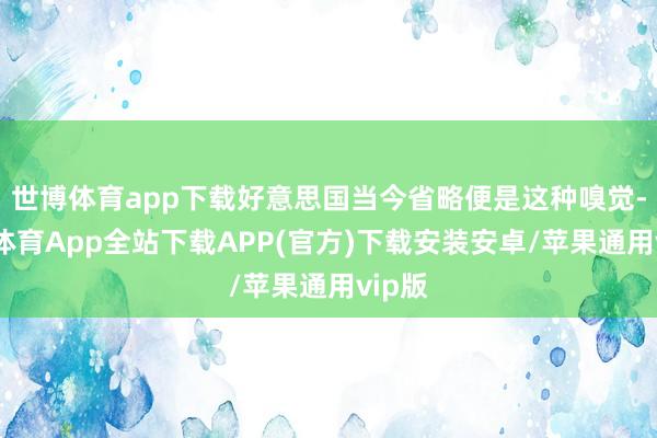 世博体育app下载好意思国当今省略便是这种嗅觉-世博体育App全站下载APP(官方)下载安装安卓/苹果通用vip版