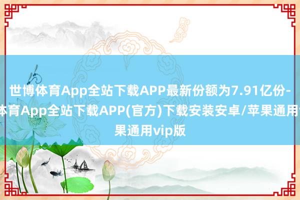 世博体育App全站下载APP最新份额为7.91亿份-世博体育App全站下载APP(官方)下载安装安卓/苹果通用vip版