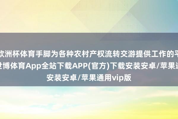 欧洲杯体育手脚为各种农村产权流转交游提供工作的平台之一-世博体育App全站下载APP(官方)下载安装安卓/苹果通用vip版